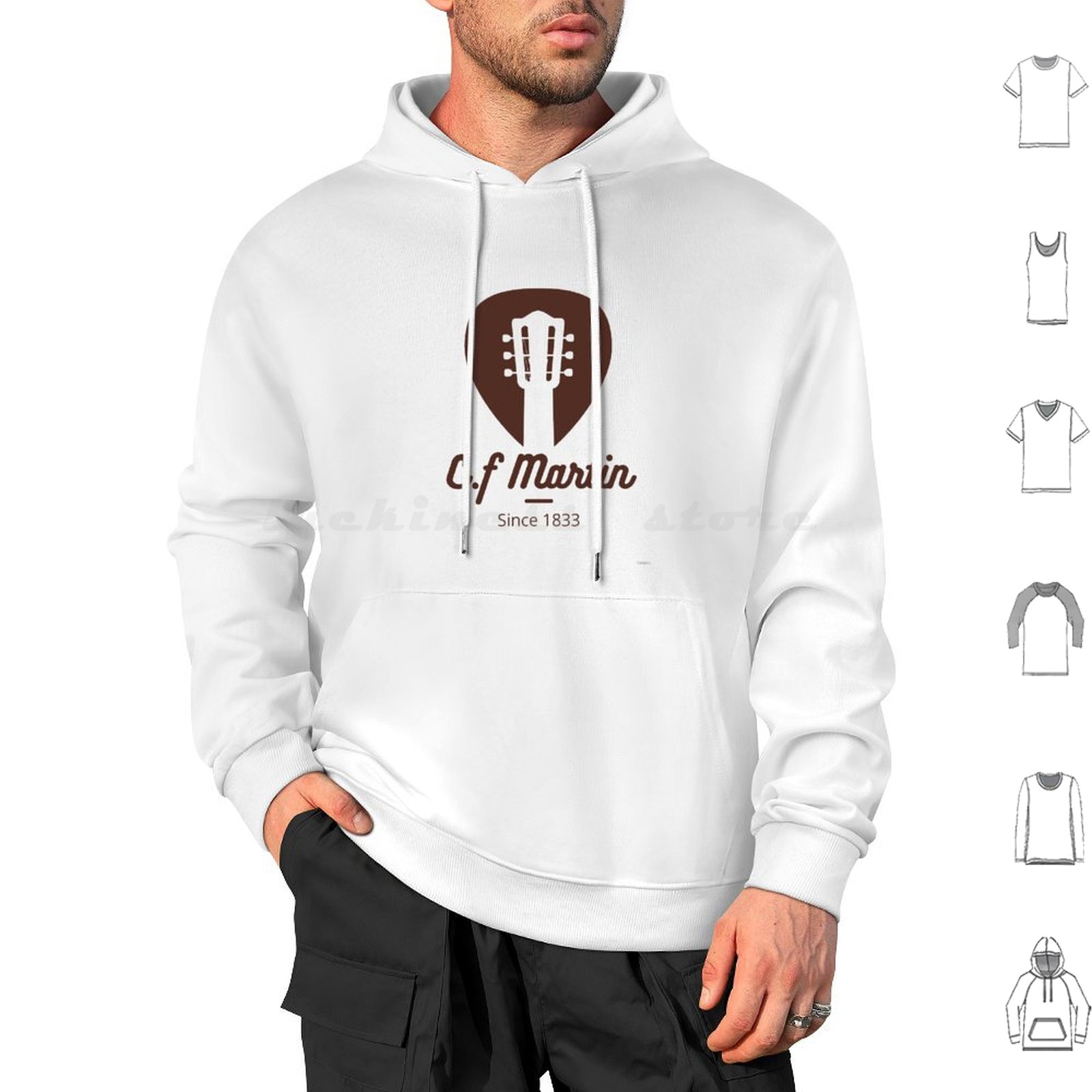 Musical Instrument Companies - Gitar 1833 Hoodie Lengan Panjang Perusahaan