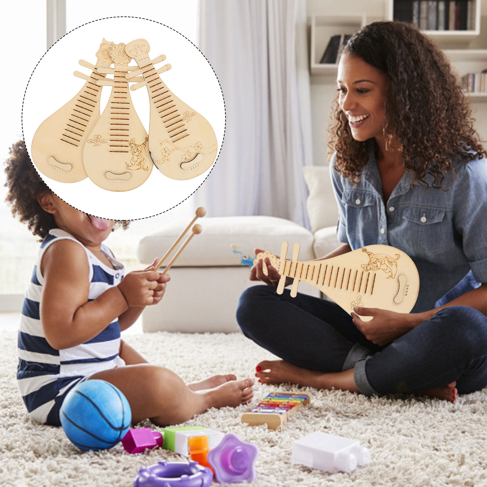 3 Set Peralatan Pembuatan Lute - Musical Instrument Diy For Kids ulasan dan harga