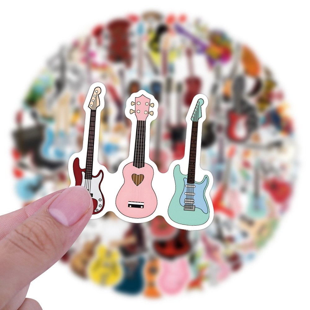 55/110 Buah Stiker Gitar Alat  - Musical Instrument Diy For Kids ulasan dan harga