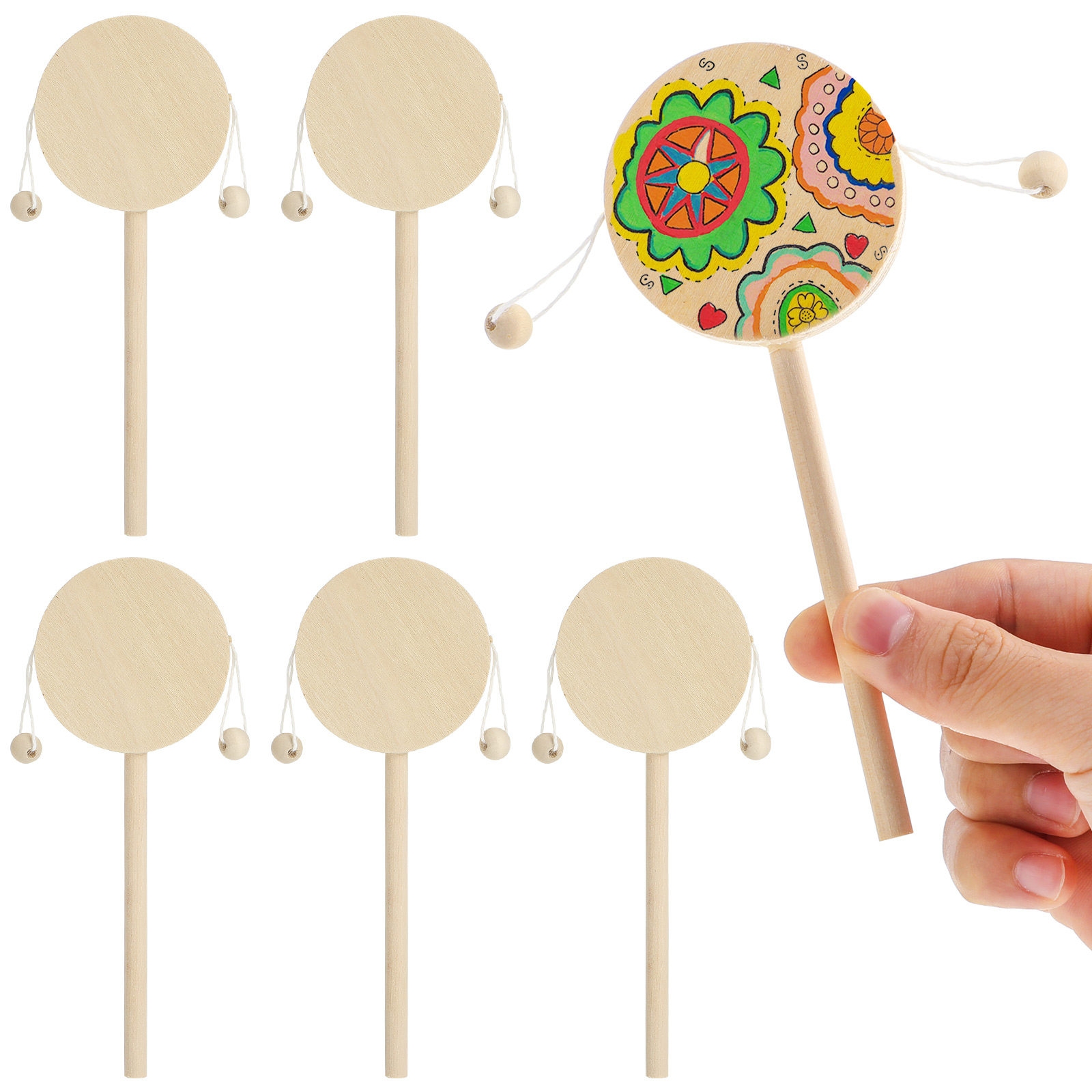 1 Set Drum Kayu DIY, Belum Dic - Musical Instrument Diy For Kids ulasan dan harga