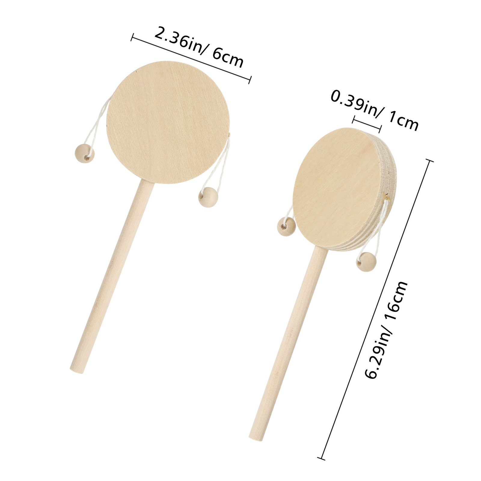 1 Set Drum Kayu DIY, Belum Dic - Musical Instrument Diy For Kids ulasan dan harga