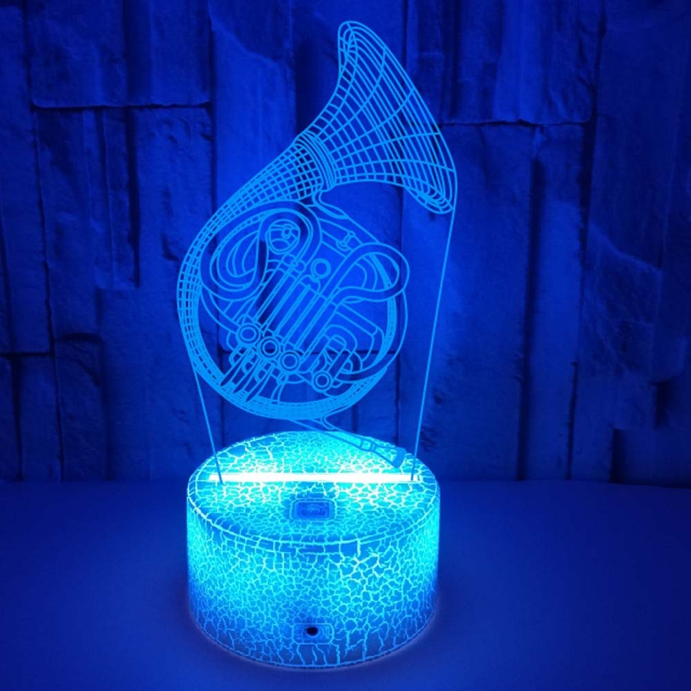 Lampu Tidur 3D French Horn Sen - Musical Instrument No Touch ulasan dan harga