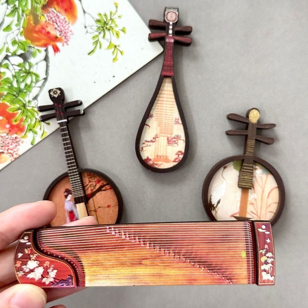 4 Buah/Set Magnet Kulkas Alat  - Musical Instrument Ancient ulasan dan harga