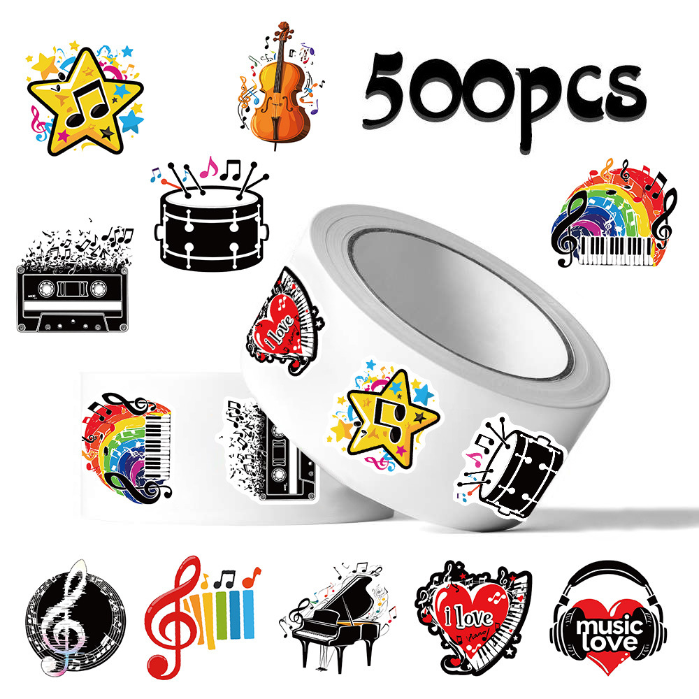 500 Buah Stiker Gulungan Catat - Musical Instrument Diy For Kids ulasan dan harga