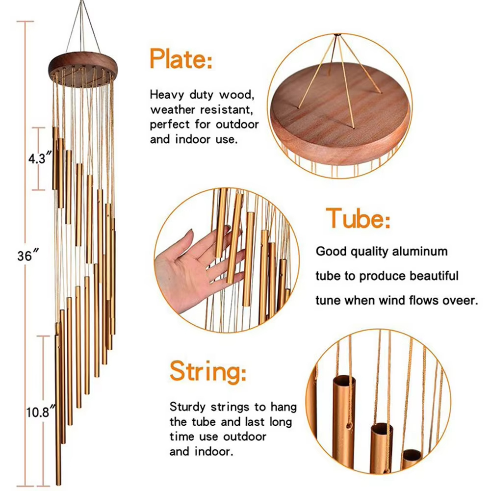Lonceng Angin 23 Inci 12 Tabun - Wind Chime Tubular ulasan dan harga