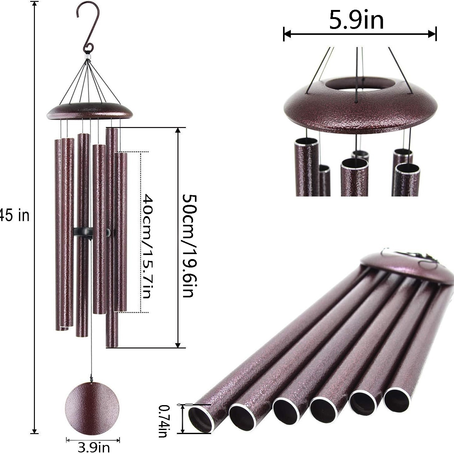 Lonceng Angin Luar Ruangan 45  - Wind Chime Tubular ulasan dan harga