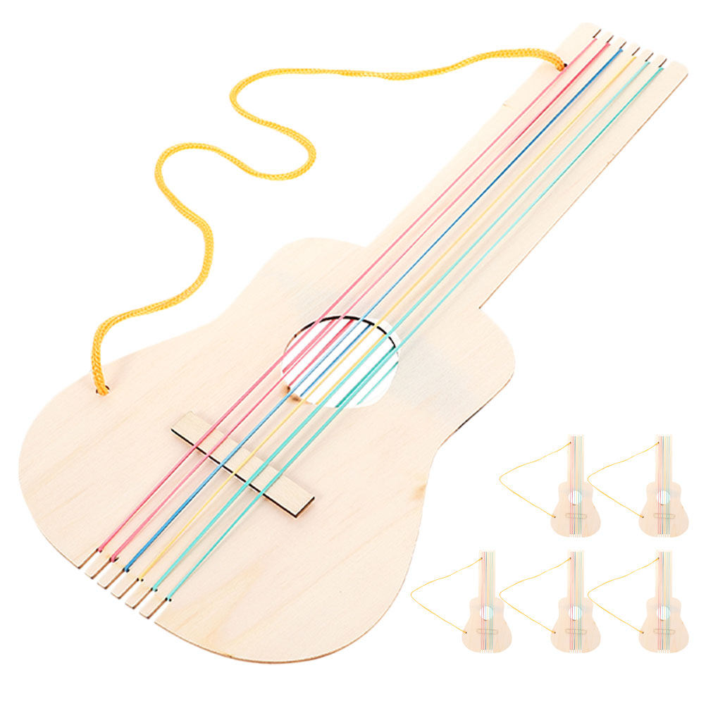 5 Buah Gitar Kayu Polos untuk  - Musical Instrument Diy For Kids ulasan dan harga