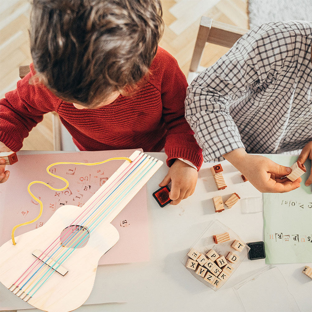5 Buah Gitar Kayu Polos untuk  - Musical Instrument Diy For Kids ulasan dan harga